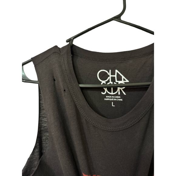 Chaser Women's 'The Who' Graphic Tank Top, Size Large, Black, NWT​ - Picture 3 of 5